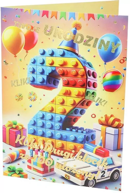 KARNET URODZINY 2 B6 Z KOP NER A-033 FOL - tantis.pl
