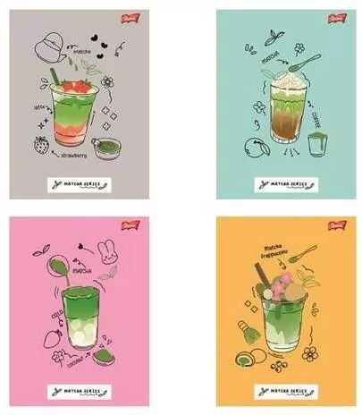 Zeszyt A4/32K kratka Matcha Mood - tantis.pl