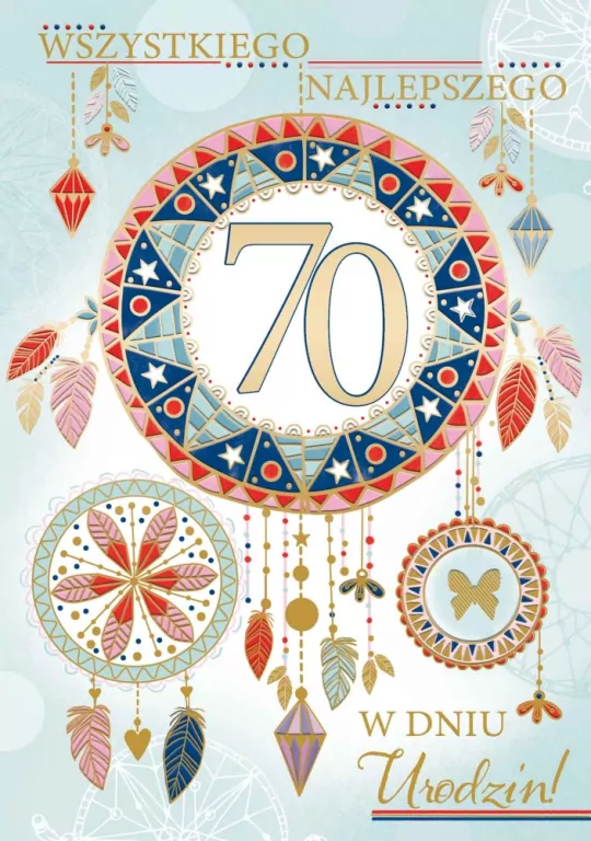 Karnet A5 Urodziny 70 - tantis.pl