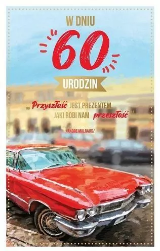 Kartka okolicznościowa. Urodziny 60 - tantis.pl