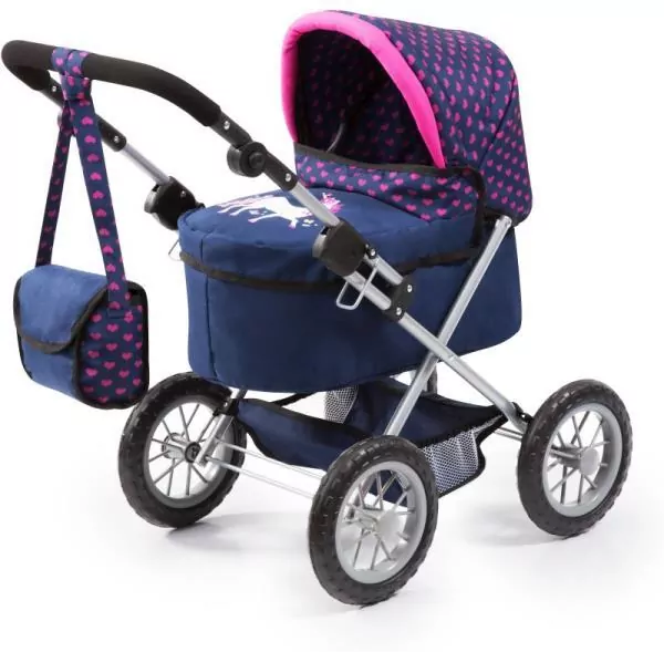 Bayer Wózek głęboki dla lalki Trendy granatowy - tantis.pl