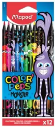 Kredki Colorpeps Monster trójkątne 12 kolorów