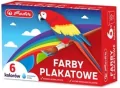 Farby plakatowe szkolne 6 kolorów x 20ml - tantis.pl