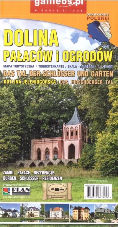 Mapa turystyczna. Dolina pałaców i ogrodów - tantis.pl