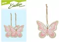 Motyle zawieszka drewniana różowa 2szt 7cm - tantis.pl