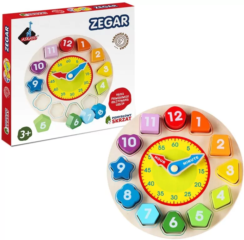 Pomysłowy skrzat. Drewniany zegar - tantis.pl