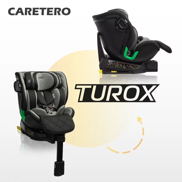 Caretero Fotelik Turox I-Size grafit (40-150cm) - tantis.pl