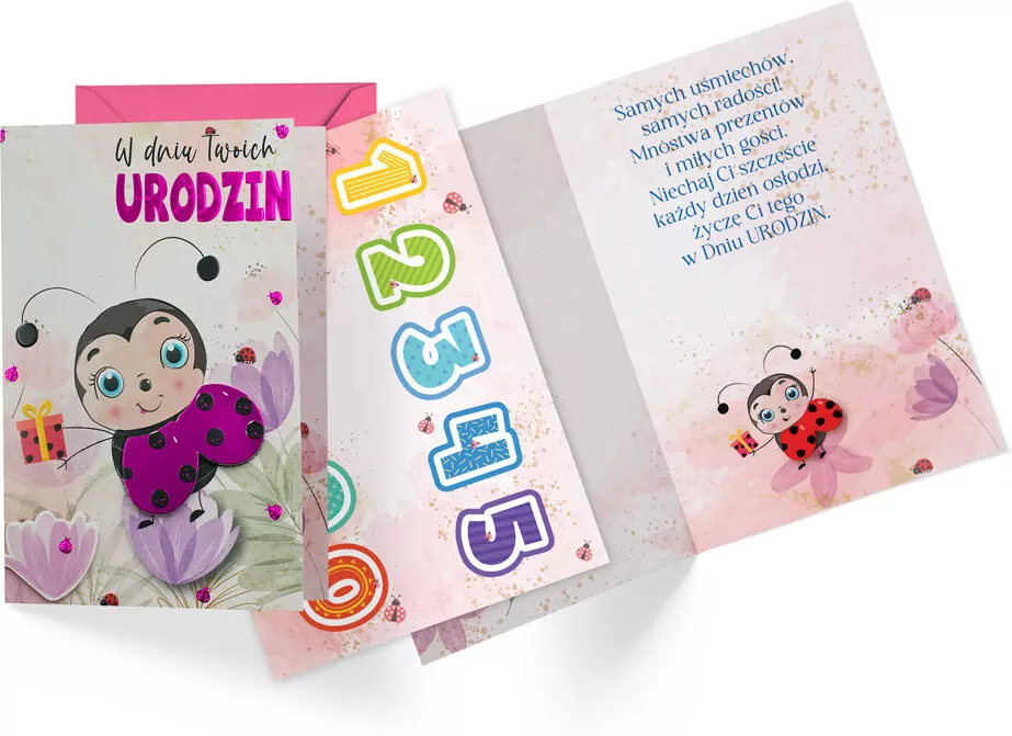 Karnet B6 Urodziny dziecięce (wymienne cyfry) - tantis.pl