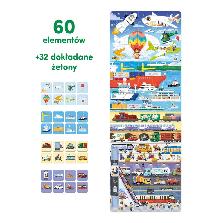 CzuCzu. Puzzle. Tak działa transport. 60 el. - tantis.pl
