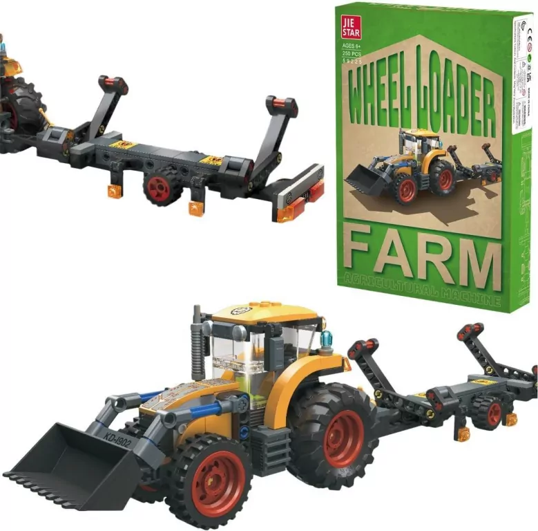 Klocki traktor ładowarka 250 elementów - tantis.pl