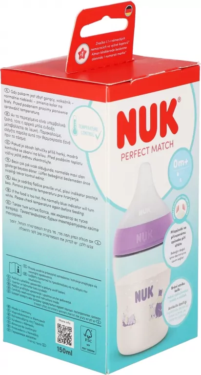 NUK. Butelka z silikonowym smoczkiem. 150 ml. Hippo - tantis.pl