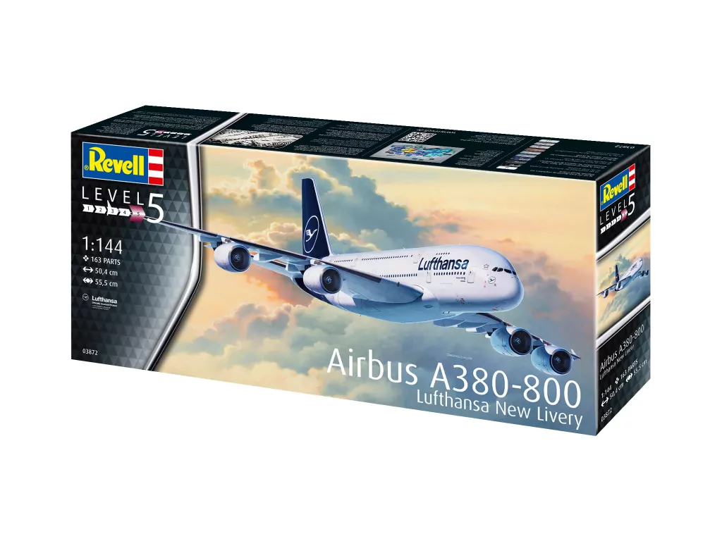 Airbus A380-800. Lufthansa New Livery Revell. Samolot 1:144 - tantis.pl