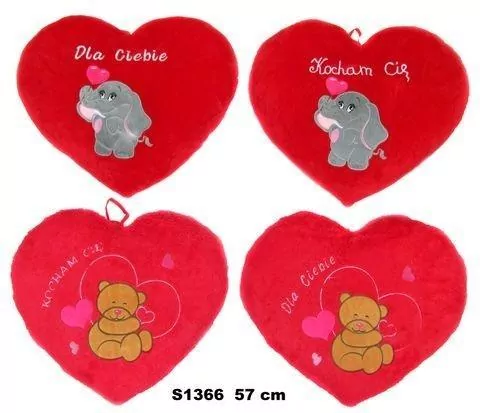 Poduszka Serce 57cm MIX - tantis.pl