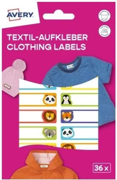 Naklejki na ubrania - 46x13mm 2 ark/36 - tantis.pl