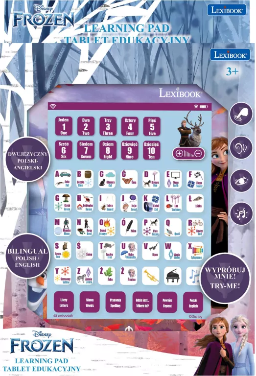 Dwujęzyczny tablet edukacyjny. Frozen (PL/EN) - tantis.pl