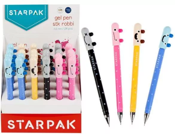 Długopis żelowy zamykany 0,5mm Robi mix - tantis.pl