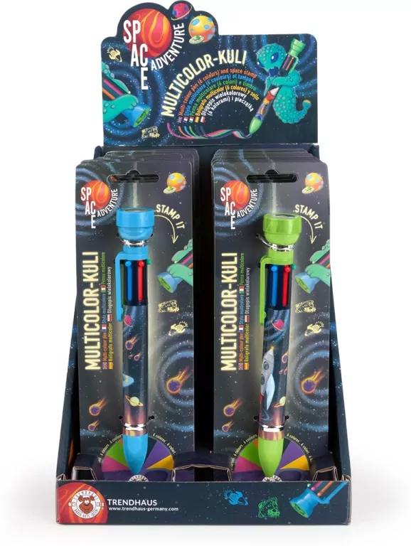 Długopis wielokolorowy z pieczątką Space Adventure 1 szt.mix - tantis.pl