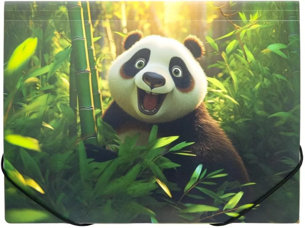 Teczka A4 PP na gumkę z nadrukiem Panda - tantis.pl