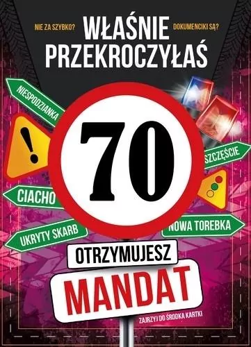 Karnet Urodziny 70 - tantis.pl