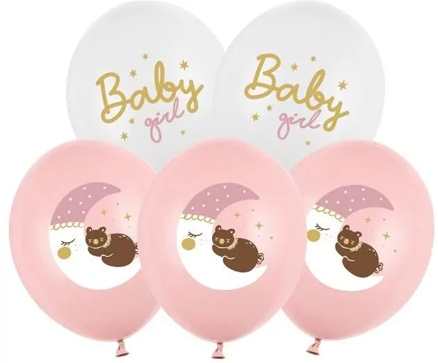 Balony Strong Pastel Baby girl 30 cm mix - tantis.pl