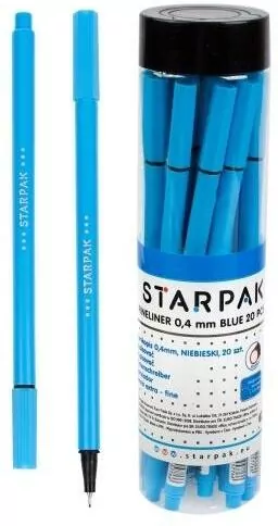 Cienkopis niebieski 0,4mm tuba STARPAK cena za - tantis.pl