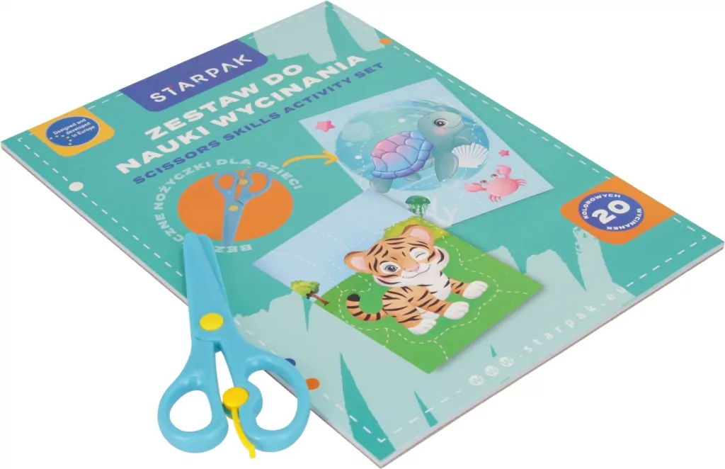 Zestaw do nauki wycinania A4 z nożyczkami Animals - tantis.pl