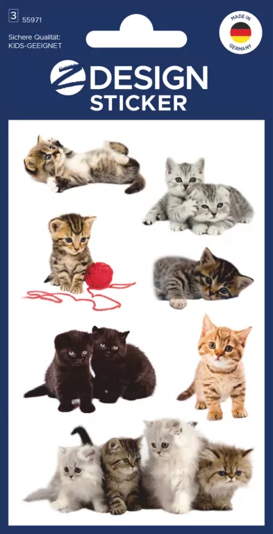 Naklejki papierowe. Kotki - tantis.pl