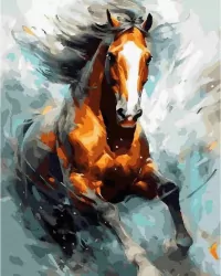 Malowanie po numerach - Szybki koń 40x50cm