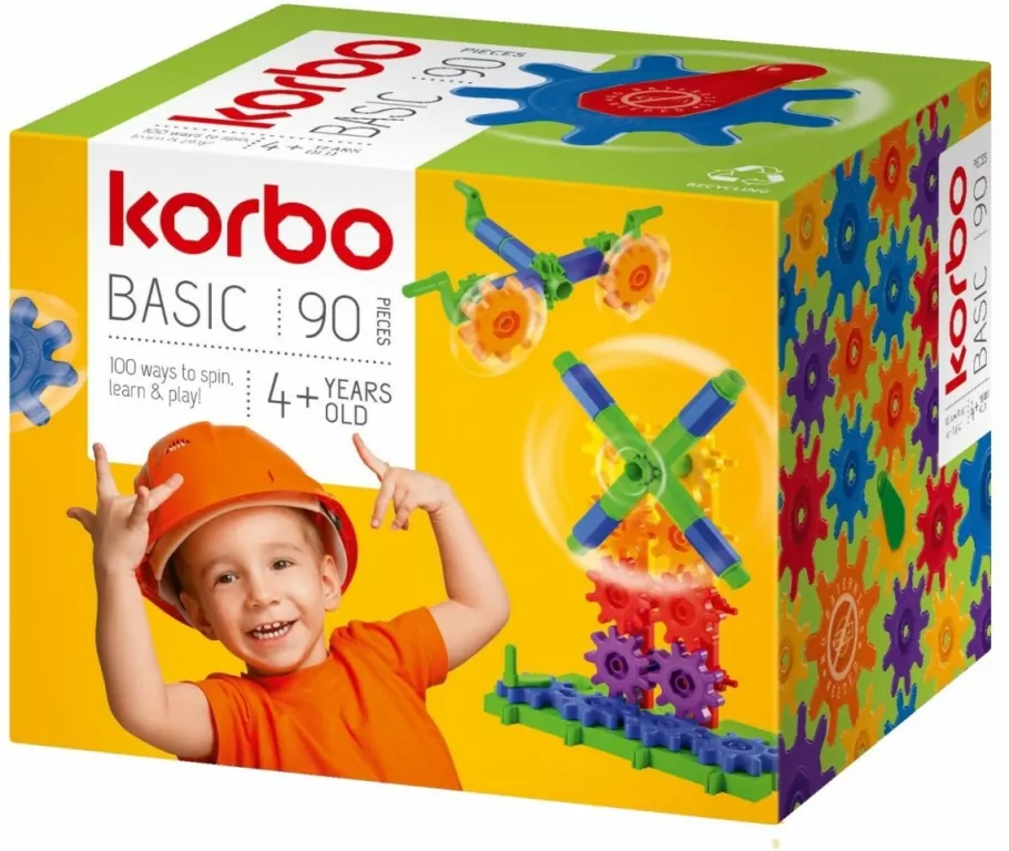 Klocki konstrukcyjne Korbo Basic. 90 elementów - tantis.pl