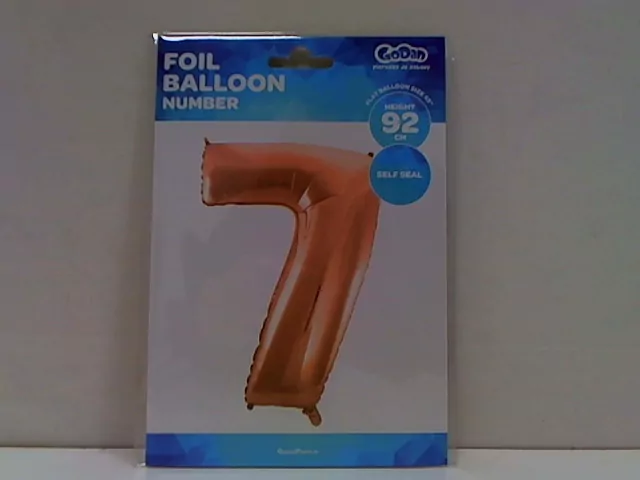 Balon foliowy B&C 7 różowo-złoty 92cm - tantis.pl
