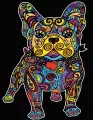 Kolorowanka welurowa Buldog Francuski 47x35cm - tantis.pl
