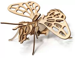 Puzzle drewniane. Model 3D. Pszczoła