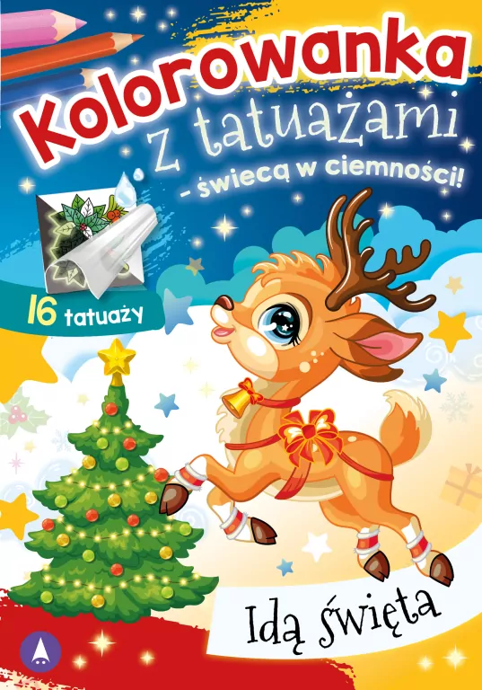 Kolorowanka z tatuażami Idą święta - tantis.pl