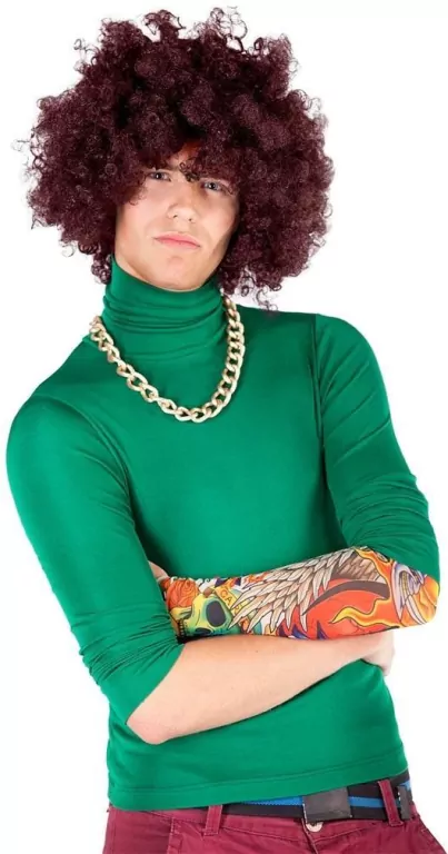 Peruka afro XXL, brązowa - tantis.pl