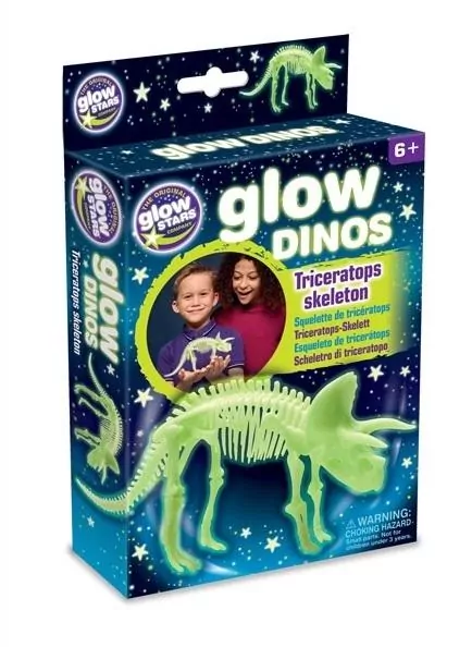 Świecący w ciemności szkielet Triceratops - tantis.pl