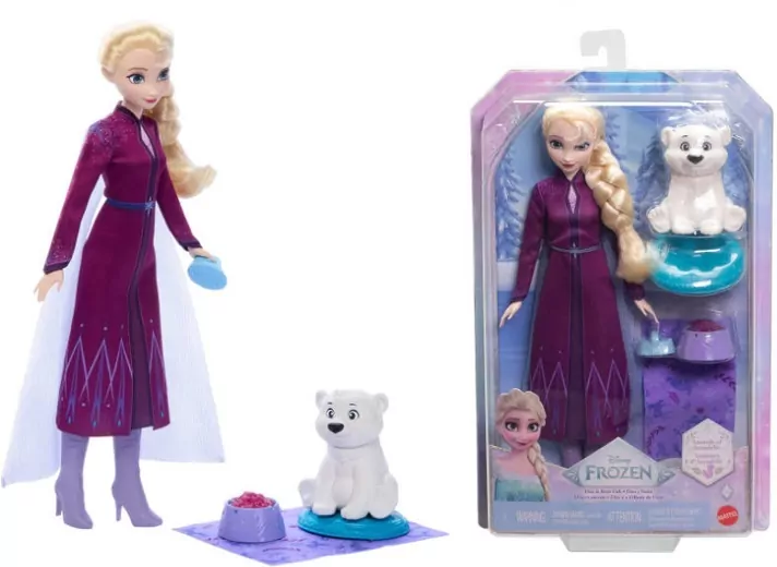 Disney Frozen Lalka Elsa + Baby Bear - tantis.pl