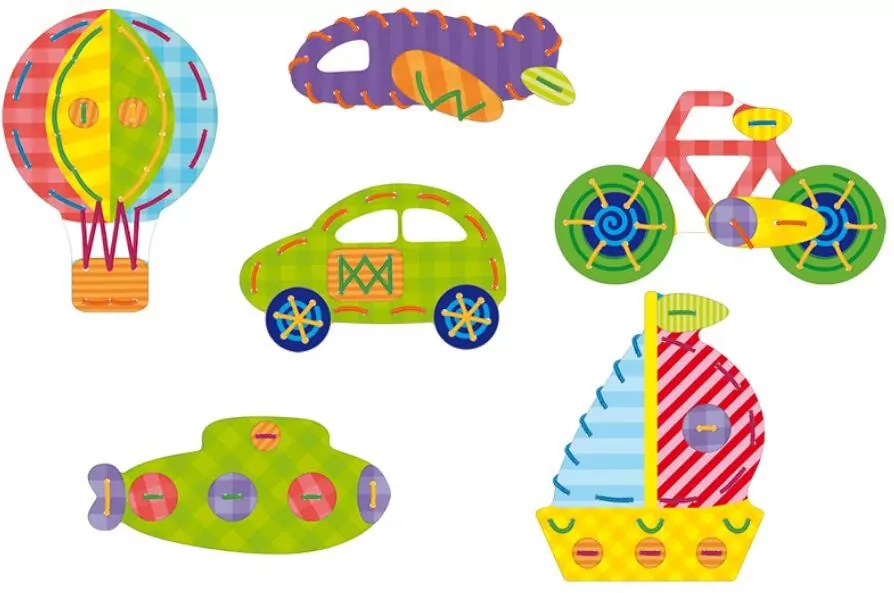 Przeplatanki. Zestaw do kreatywnej zabawy. Pojazdy - tantis.pl