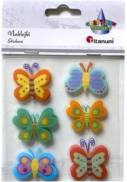 Naklejki foliowe 3D motyle mix 6szt - tantis.pl