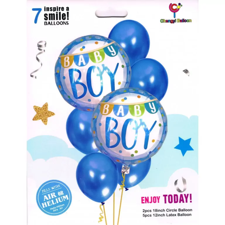 Zestaw balonów Baby Girl, 7 szt. 30-46 cm BCF-051 - tantis.pl