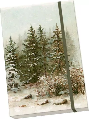 Notatnik ozdobny A5 STNOTE 144 Zimowy las BN