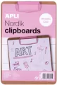 Clipboard A5 drewniany pastelowy różowy - tantis.pl
