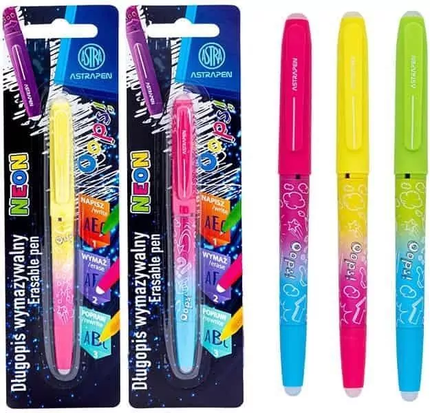 Długopis wymazywalny 0,6mm Neon ASTRA - tantis.pl