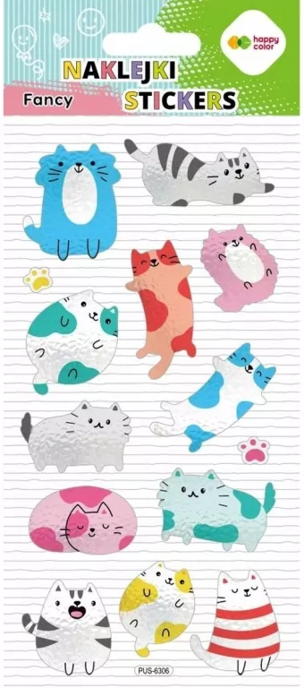 Naklejki 3D Fancy Lazy Cats 90x210 HAPPY COLOR - tantis.pl