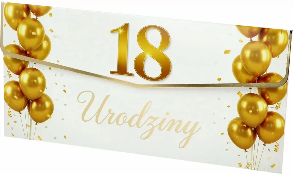 KARNET URODZINY 18 DL Z KOP ZLO NER A-014 FOL - tantis.pl
