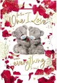 Karnet holograficzny 3D For the one I love - tantis.pl