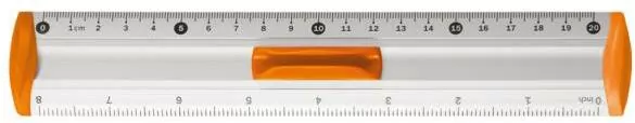 Linijka aluminiowa 20cm. Pomarańczowa - tantis.pl