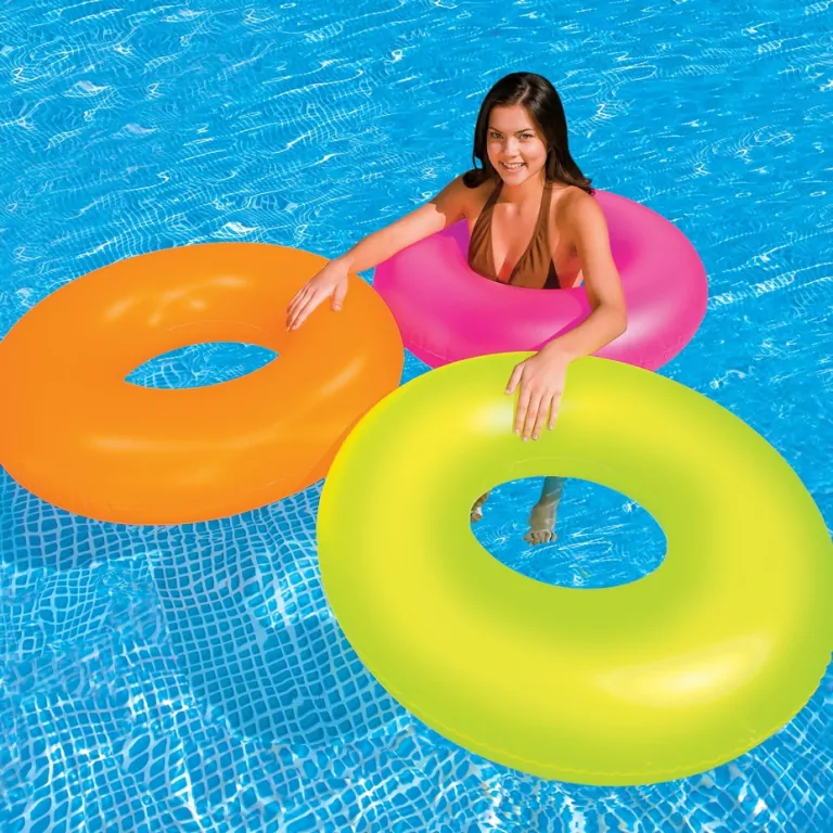 Koło do pływania 91cm. Neonowe 3 kolory mix - tantis.pl