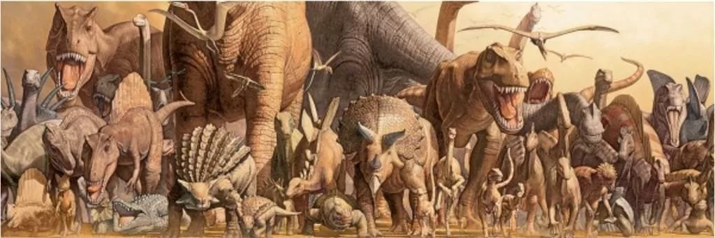 Puzzle 1000. Dinozaury, Haruo Takino, Panorama - tantis.pl