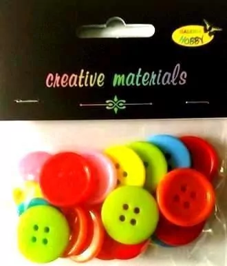 Guziki 23mm. Pastelowe kolorowe 19g - tantis.pl