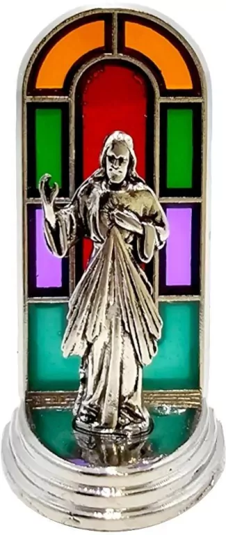 Witrażyk Jezus Miłosierny 6,5cm - tantis.pl